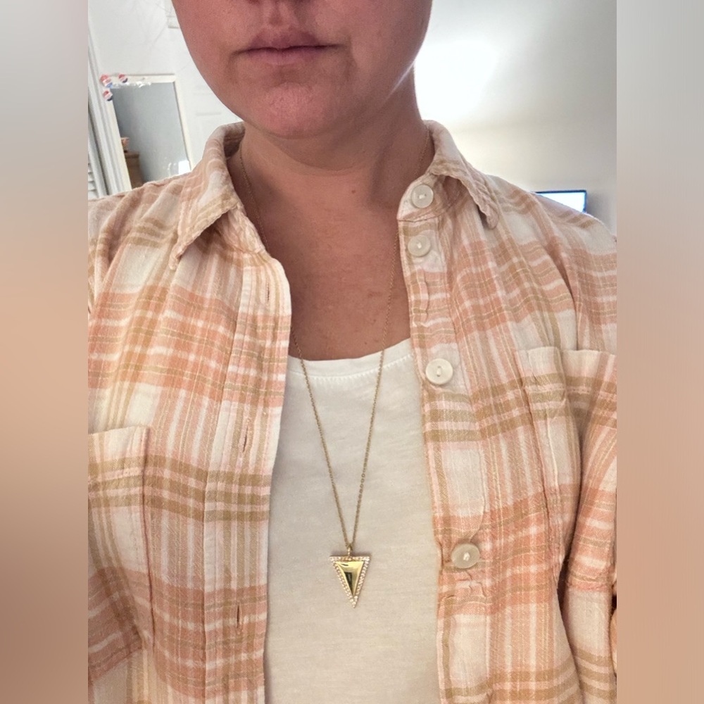 Chloe and Isabel Long Gold Pave Necklace